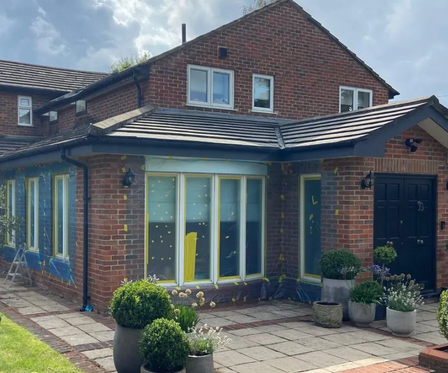 UPVC before spraying