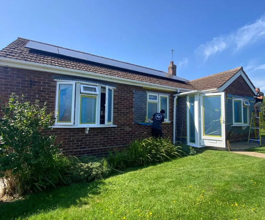 UPVC before spraying